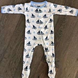 Kickee Pants footies with fold over hand covers